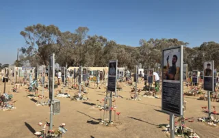 Memorials at site of Nova Festival | Credit: Tova Morrison